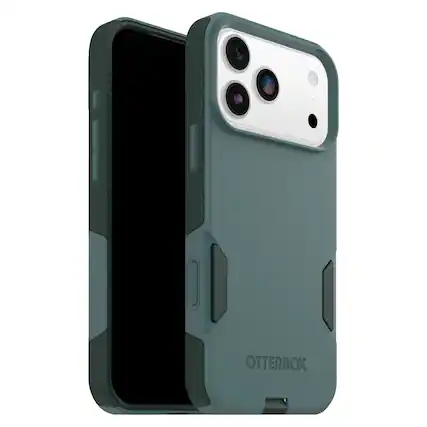 Front. OtterBox - Commuter Series Hard Shell for Apple iPhone 17 Pro Max - Green.