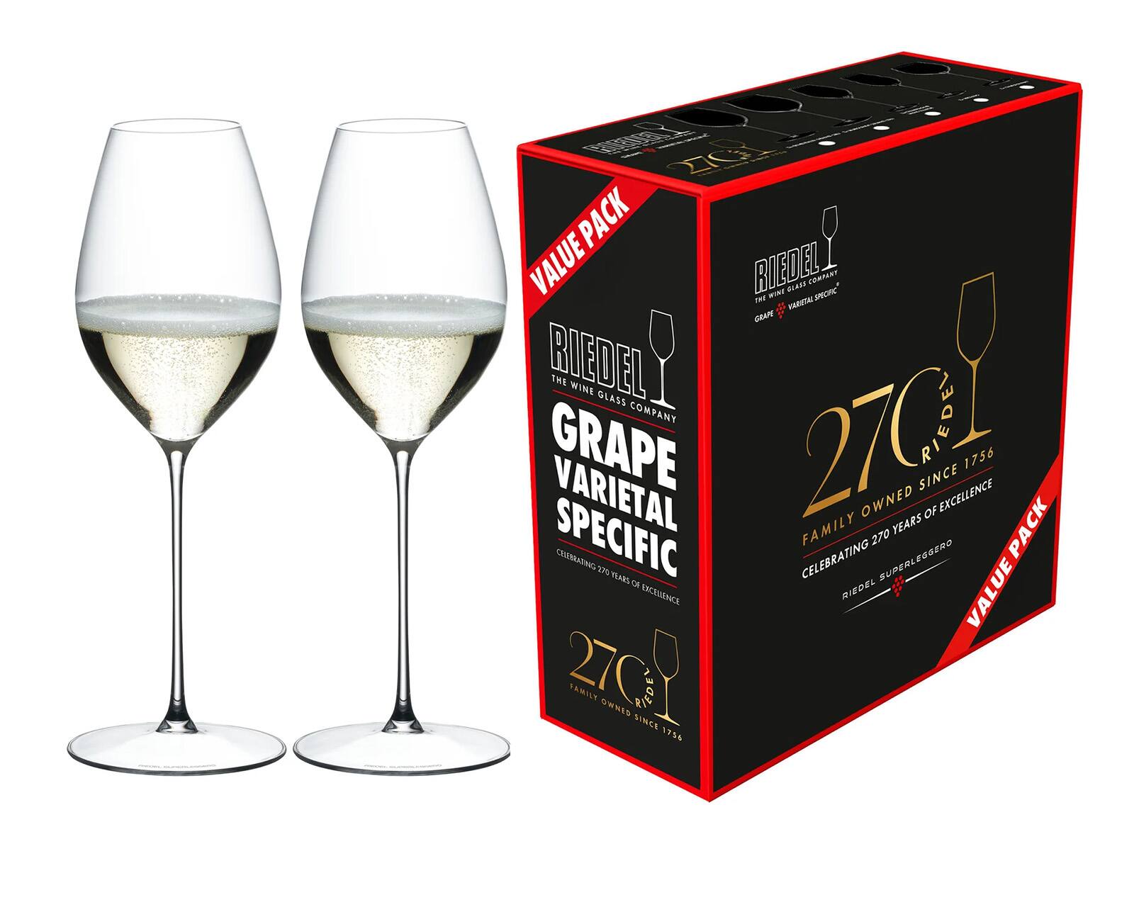 PACK VALUE RIEDEL WINE GLASS COMPANY SPECIFIC  
THE VARIETAL GRAPE RIEDEL THE WINE GLASS COMPANY GRAPE VARIETAL  
270 OWNED SINCE OF EXCELLENCE 1756 FAMILY YEARS  
PACK SPECIFIC CELEBRATING 270 CELEBRATING 270  
SUPERLEGGERO YEARS OF EXCELLENCE RIEDEL VALUE 27C  
a FAMILY OWNED JEDEL SINCE 1756