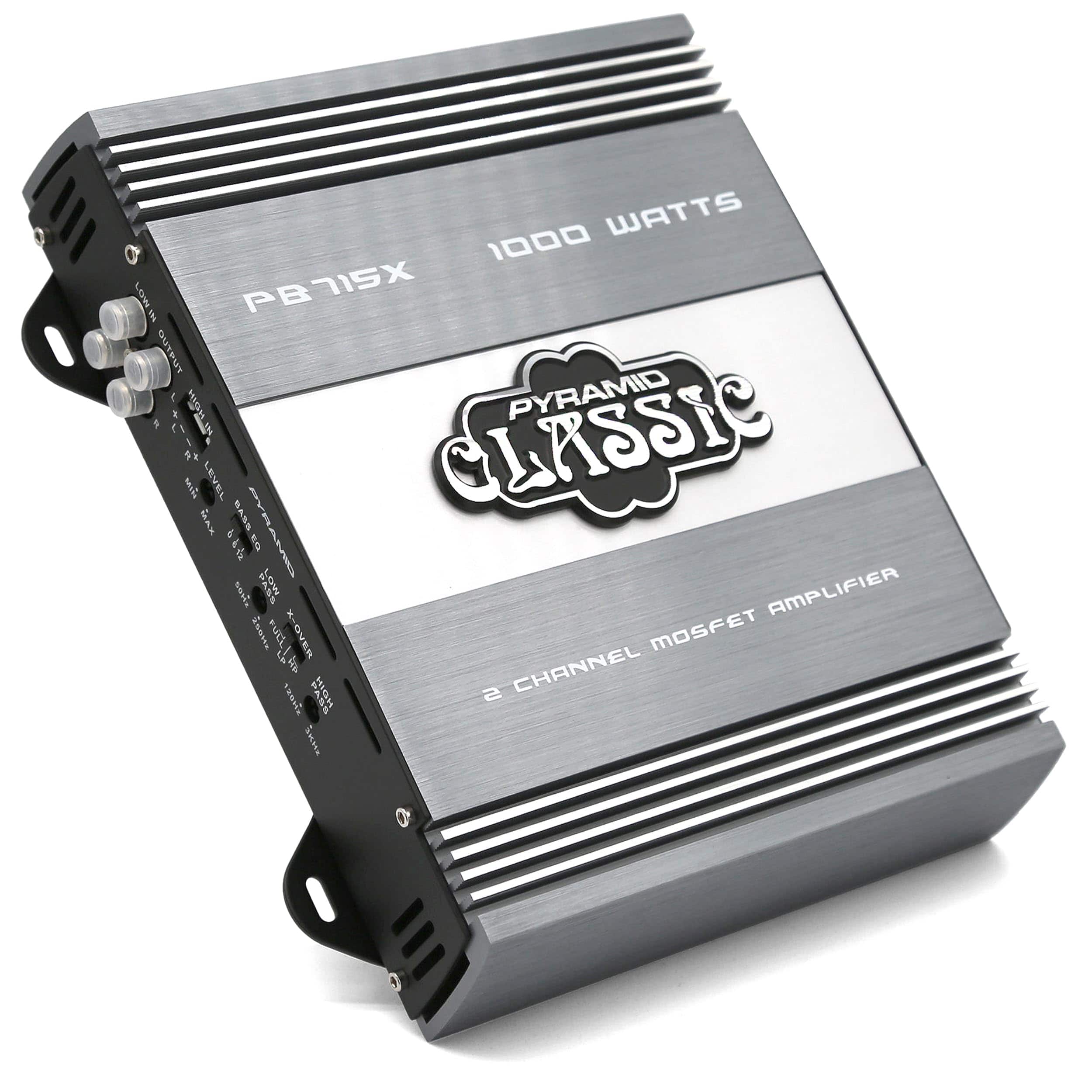Pyramid - PB715X 1000W 2-Channel Bridgeable Car Amplifier, MOSFET Power Supply, Tri-Way Config