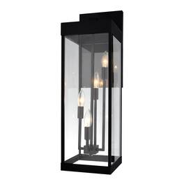 CWI Lighting - Windsor 4 Light Outdoor Wall Light - Black