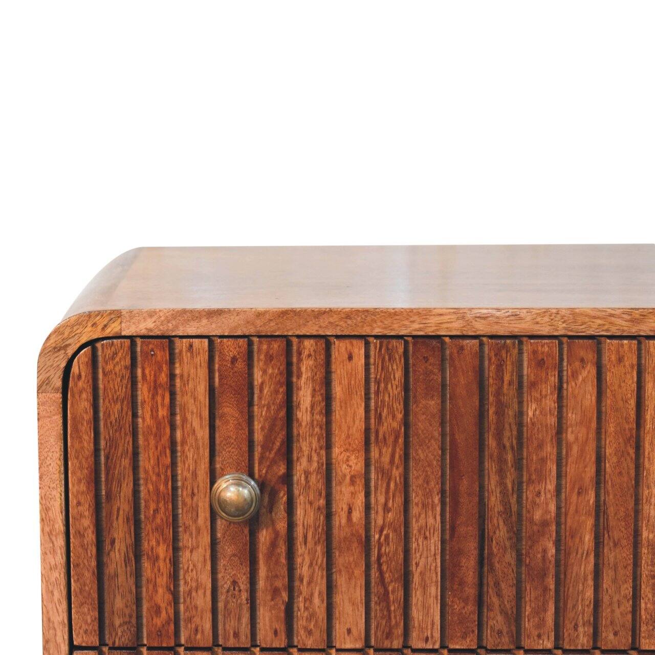 Back. Artisan Furniture - Artisan Furniture Solid Wood Honey Caramel T-bar Ridged Chest, 3 Drawers, Brown - Brown.