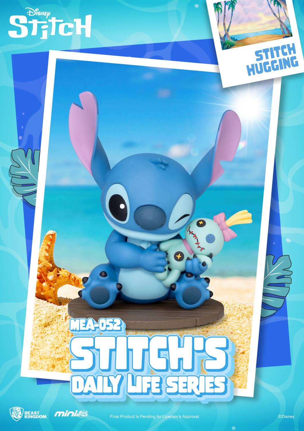 Disney Stitch Hugging  
MEA-052  
Stitch's Daily Life Series  
Final Product Is Pending for Licensor's Approval  
Disney  
Beast Kingdom  
miniEgg