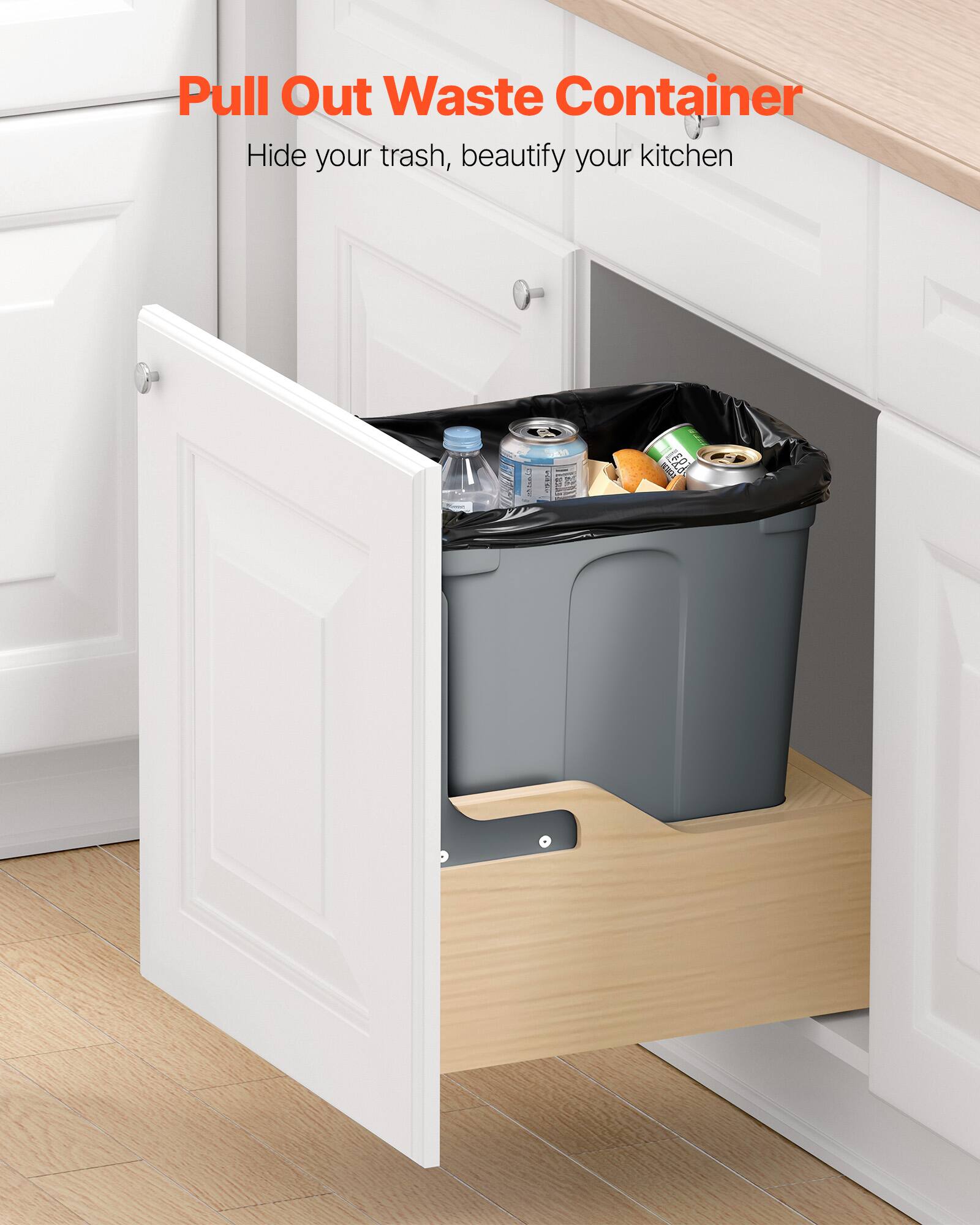 Pull Out Waste Container  
Hide your trash, beautify your kitchen
