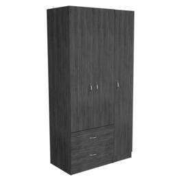 TuHome - Austral Three Door Armoire Smokey Oak / MDF - White