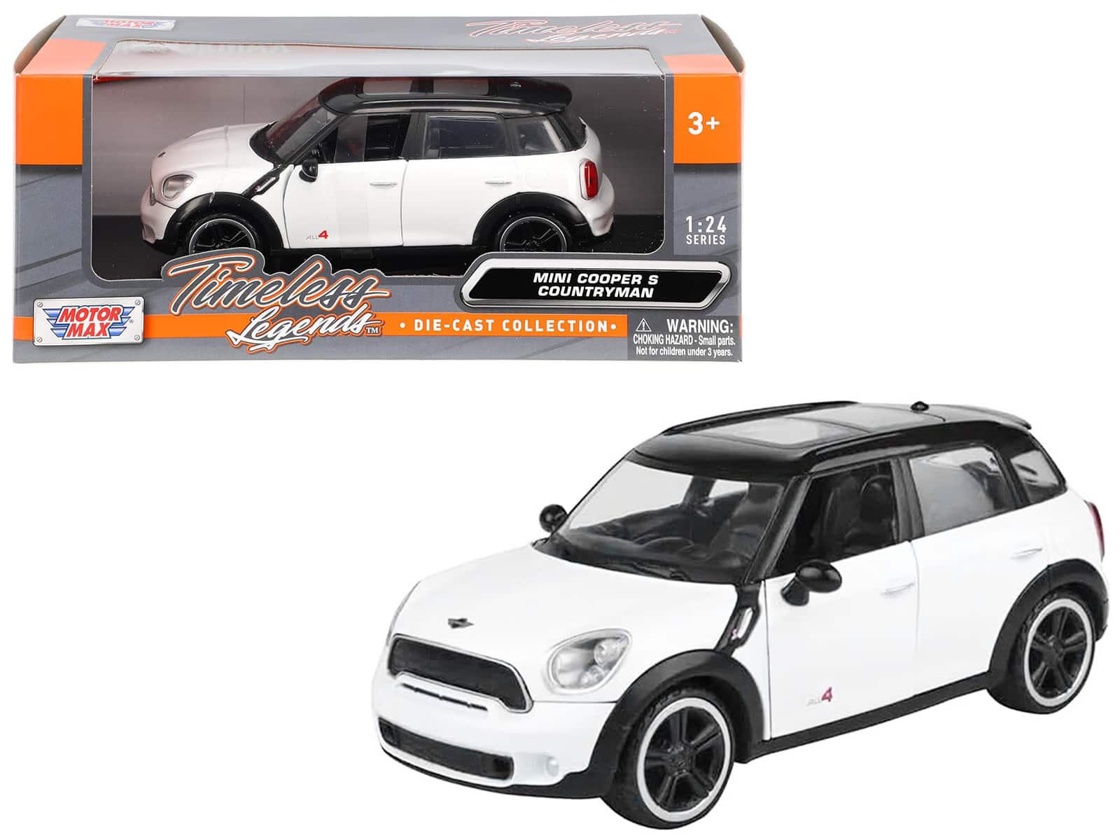 Mini Cooper S Countryman White 1/24 Diecast Car Model by Motormax price history on PriceWatchPro