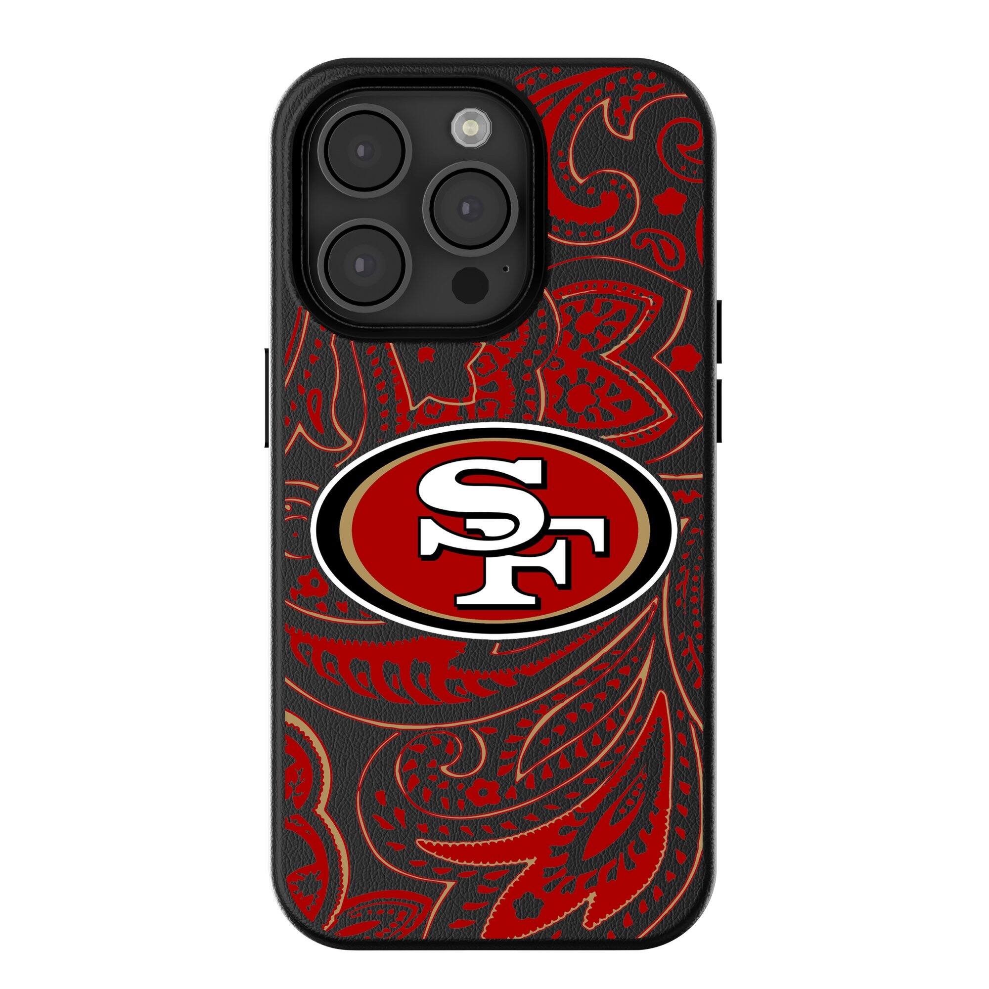 Keyscaper - NFL - San Francisco 49ers Paisley iPhone Magnetic Bump Case - 15 Plus - Black price history on PriceWatchPro