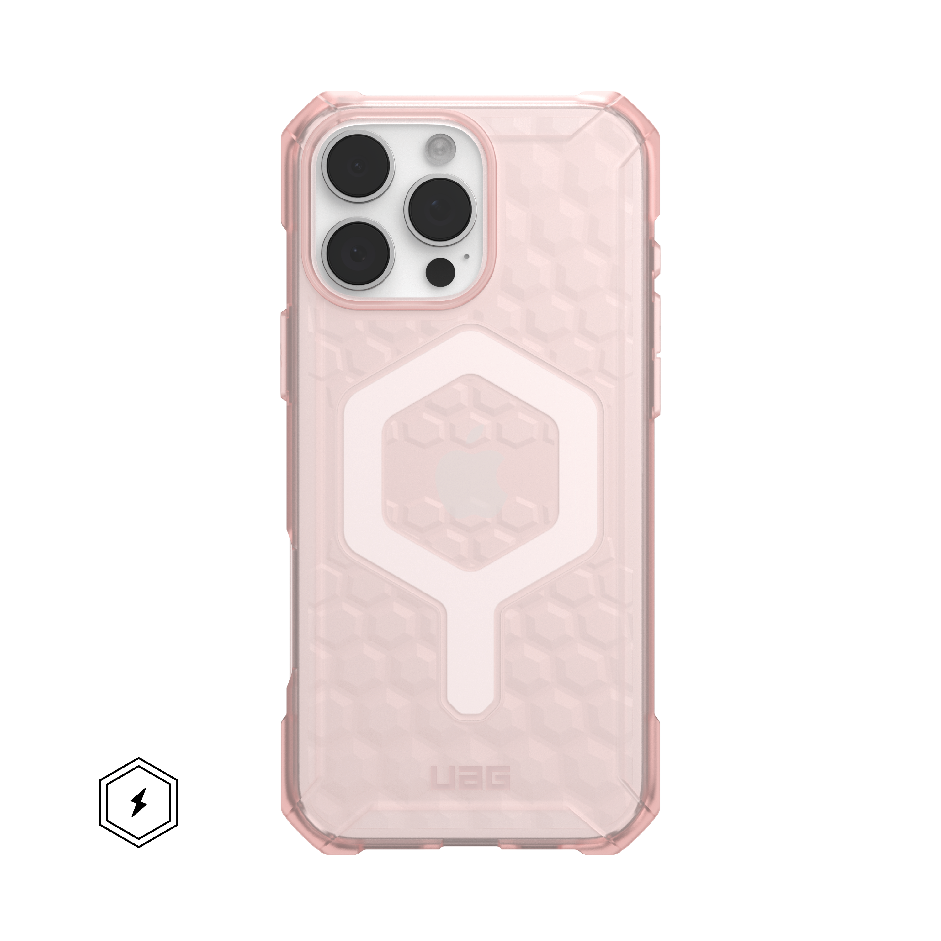 Front. UAG - Essential Armor Series Case with Magsafe for Apple iPhone 16 Pro Max - Rose.