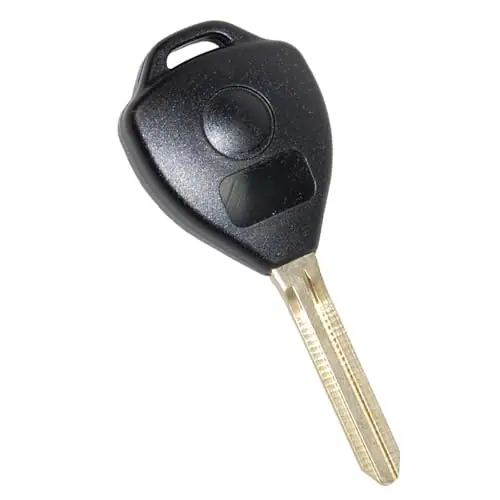 Left. HQRP - 2-Pack 4-Button Key Fob Shell with Uncut Blade for Toyota Camry 2007-2011, Corolla 2007-2010.