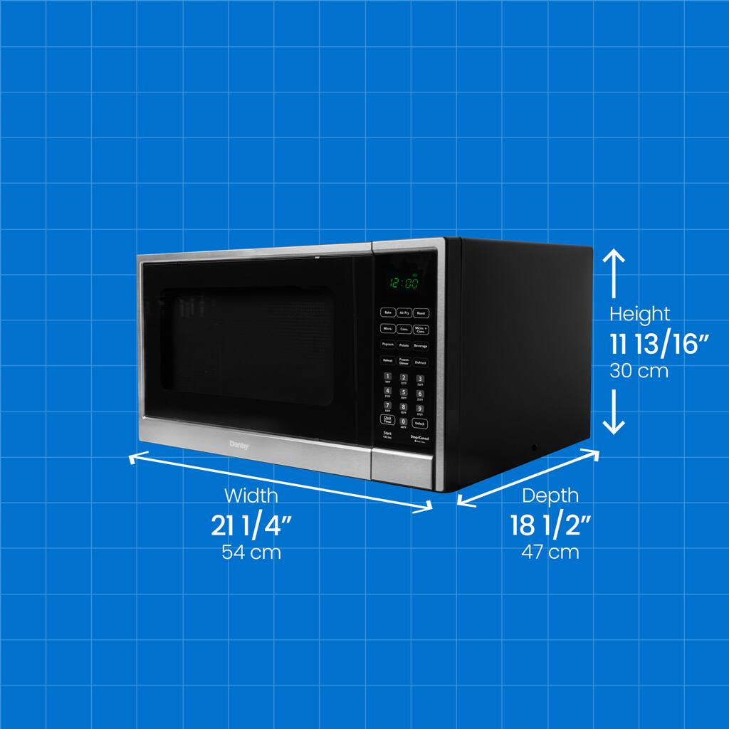 12:00

Height: 11 13/16" (30 cm)
Width: 21 1/4" (54 cm)
Depth: 18 1/2" (47 cm)