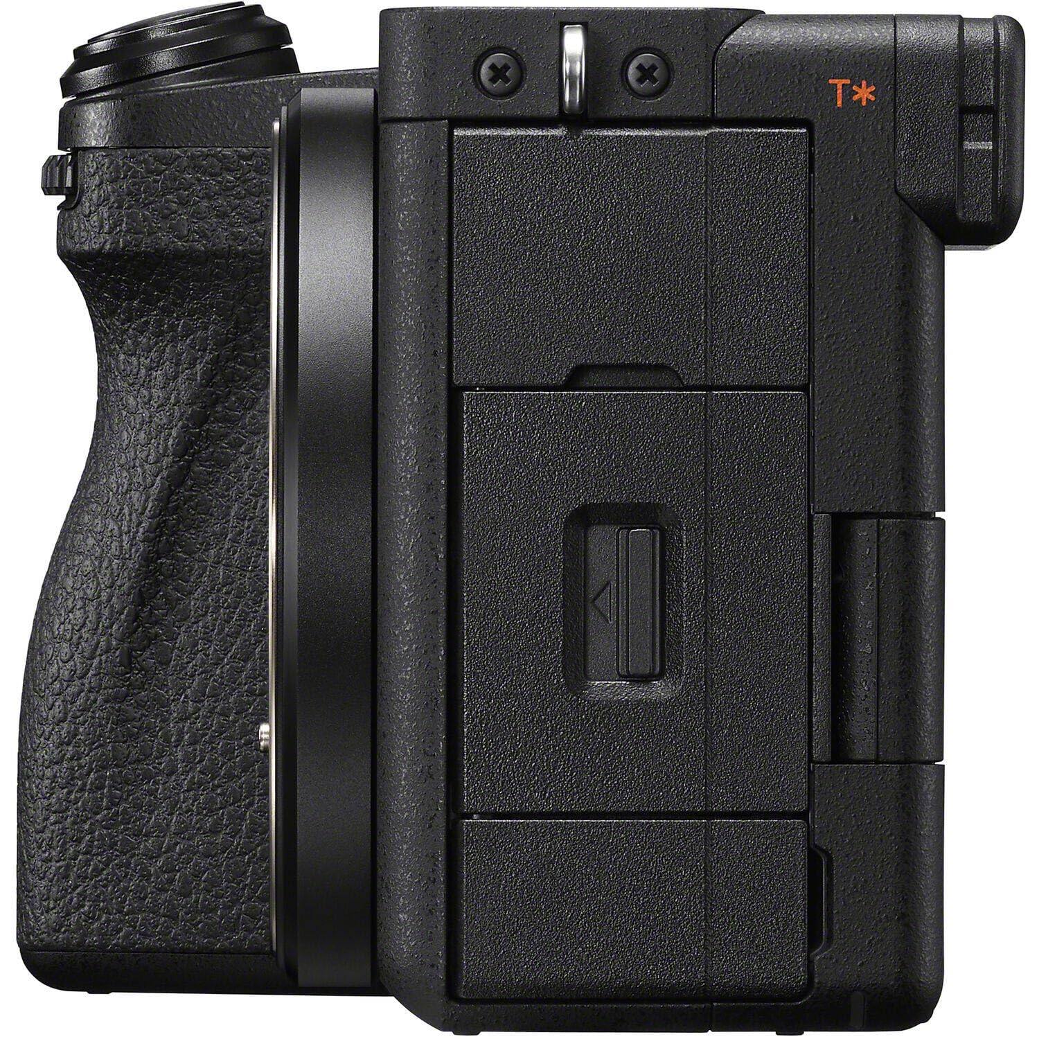 Alt View 3. Sony - Sony a6700 Mirrorless Camera with 16-50mm f/3.5-5.6 II Lens + Sony GP-VPT3 Wireless Shooting Grip + 128 GB + More - Black.