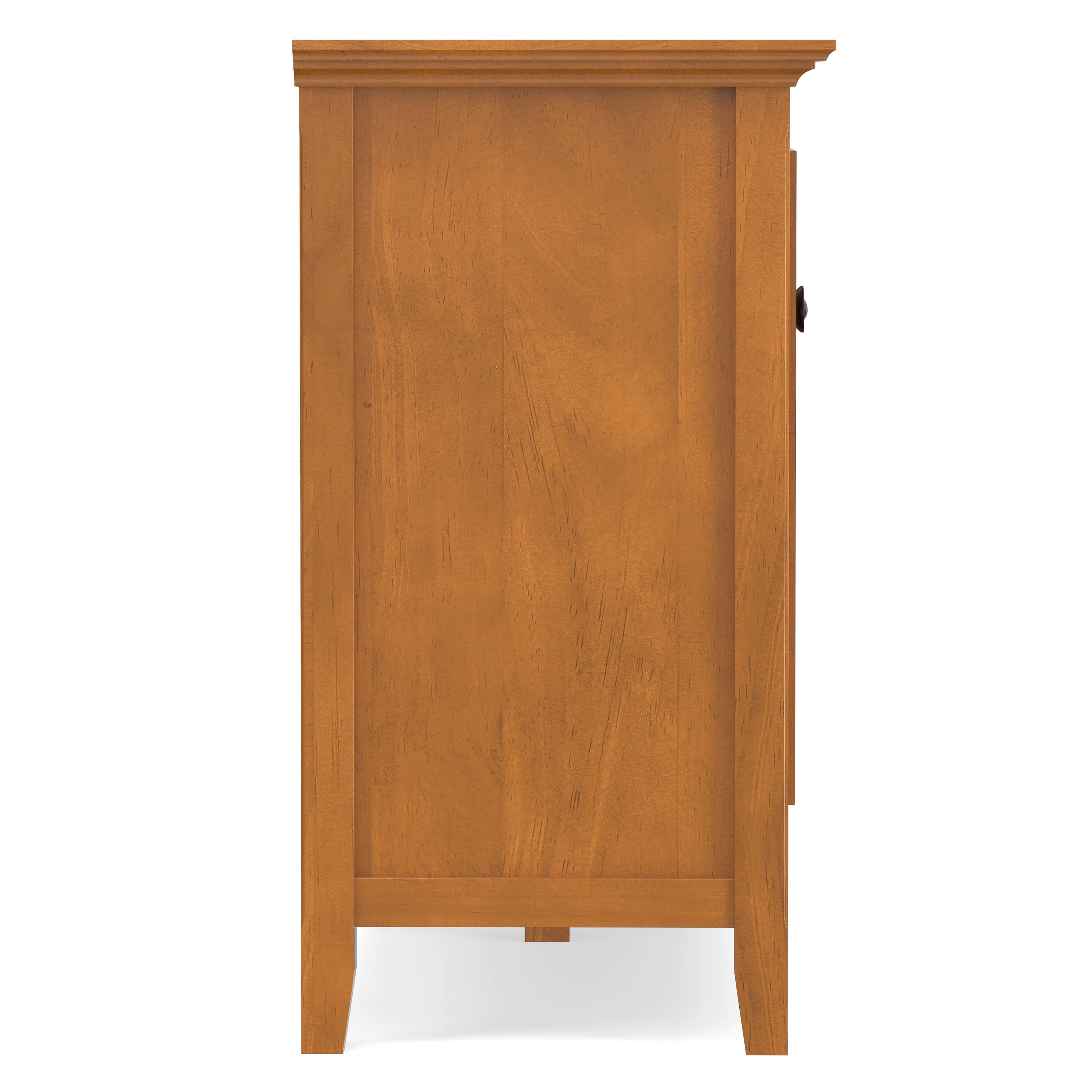 Alt View 2. Simpli Home - Simpli Home Amherst 66 inch Wide Solid Wood Transitional 4 Door Storage Cabinet in Light Golden Brown - Light Golden Brown.