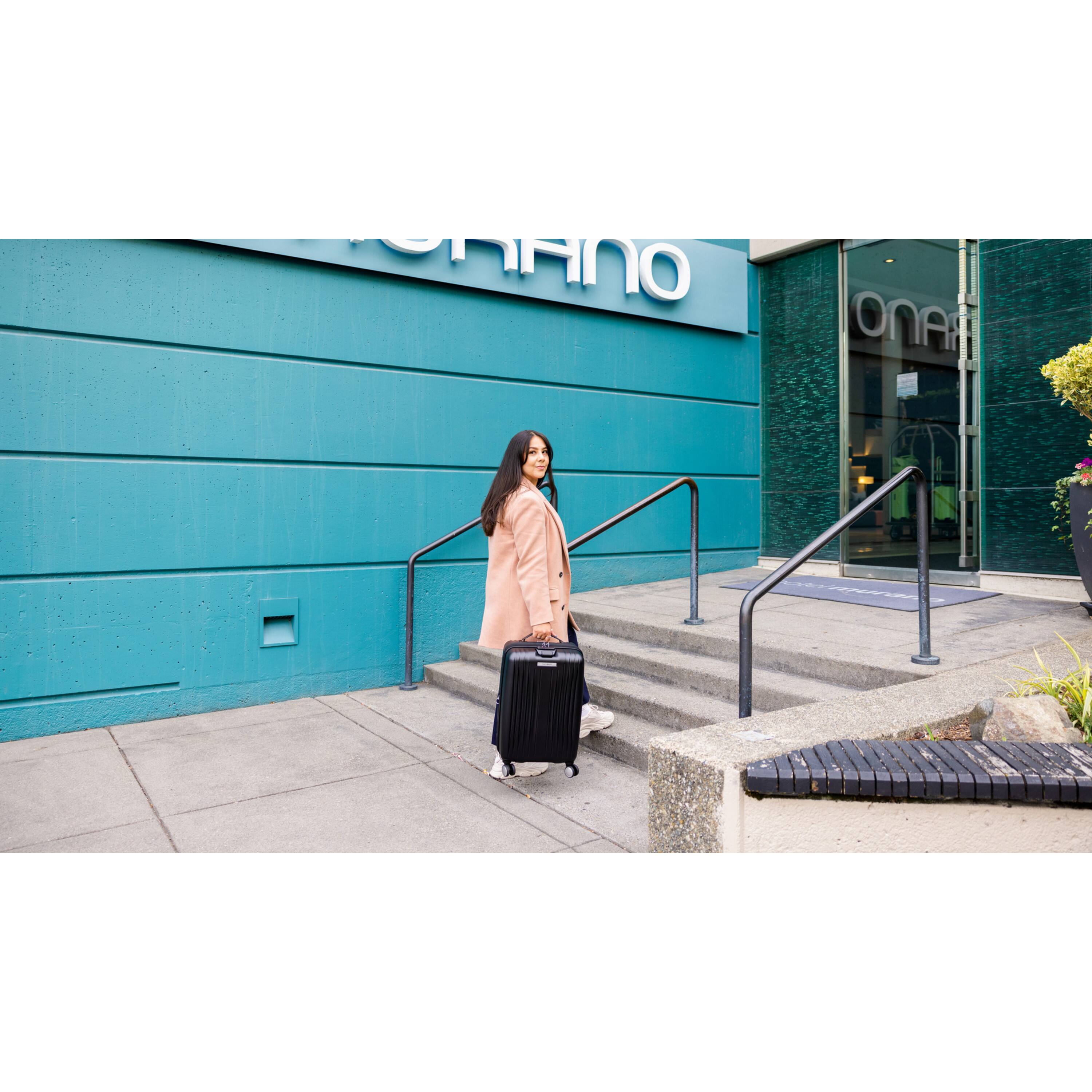 Alt View 9. Samsonite - Opto 3 Carry On Suitcase - Basalt Black.