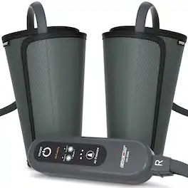 CINCOM - Leg Massager for Circulation Air Compression Calf Massager for Muscles Relaxation, Grey - Gray