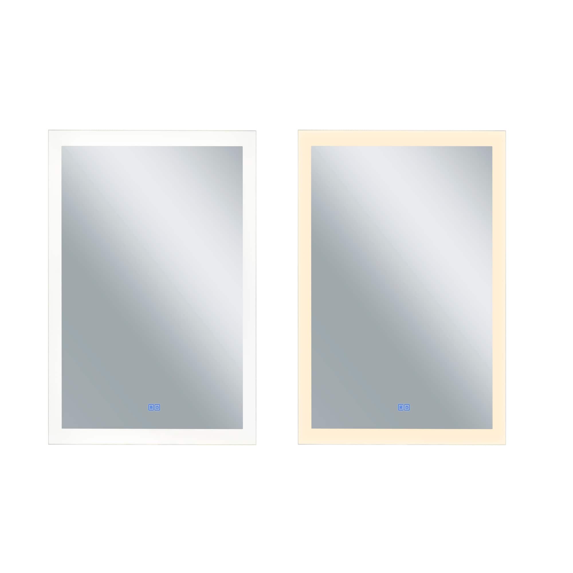 CWI Lighting - Abigail Rectangle Matte LED 30 in. Mirror From our Abigail Collection - White