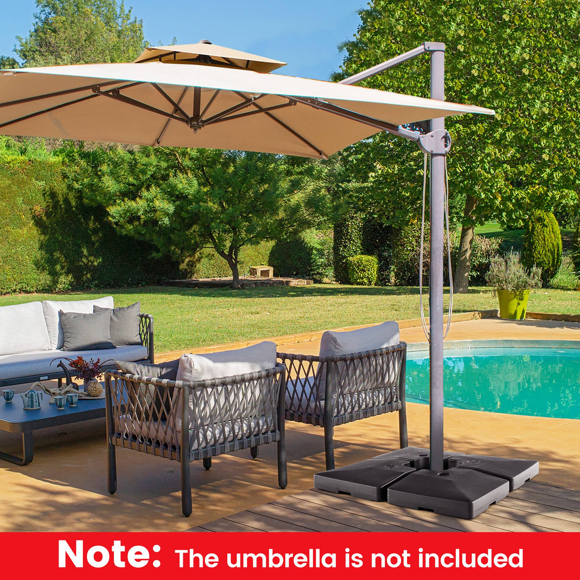 Note: The umbrella is not included.