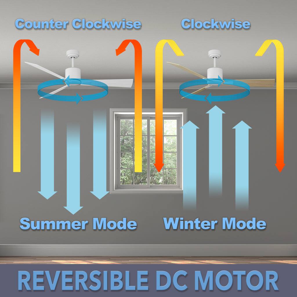 Counter Clockwise  
Clockwise  
Summer Mode  
Winter Mode  
REVERSIBLE DC MOTOR
