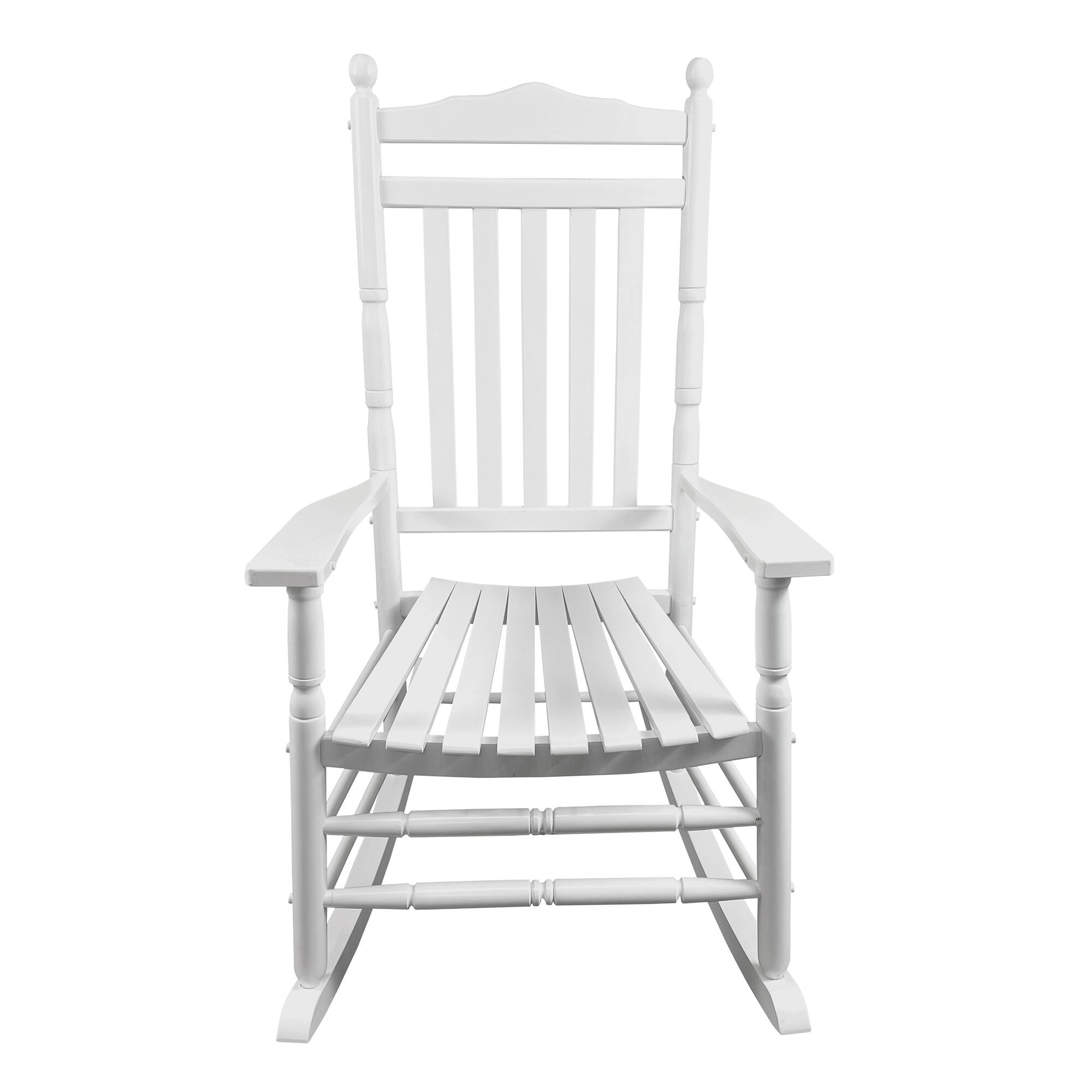 Alt View 2. AOOLIVE - BALCONY PORCH ADULT ROCKING CHAIR - WHITE - White.