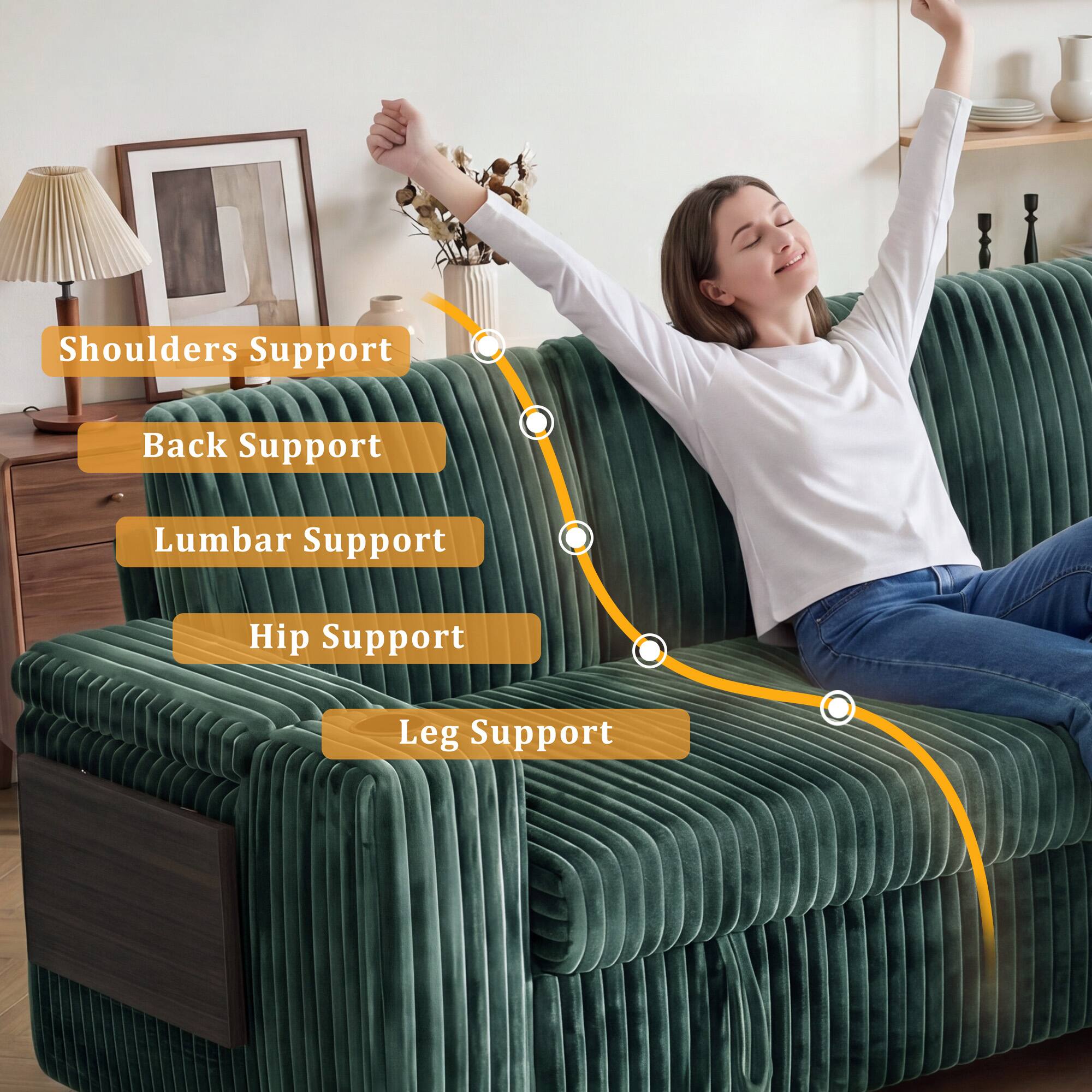 Shoulders Support  
Back Support  
Lumbar Support  
Hip Support  
Leg Support