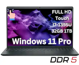 Dell - Upgraded - 15.6" 2K Touchscreen Laptop - Intel 13th Generation Core i7 1355U 2023 - 32GB Memory - 1TB Storage-Windows 11 Pro - Black