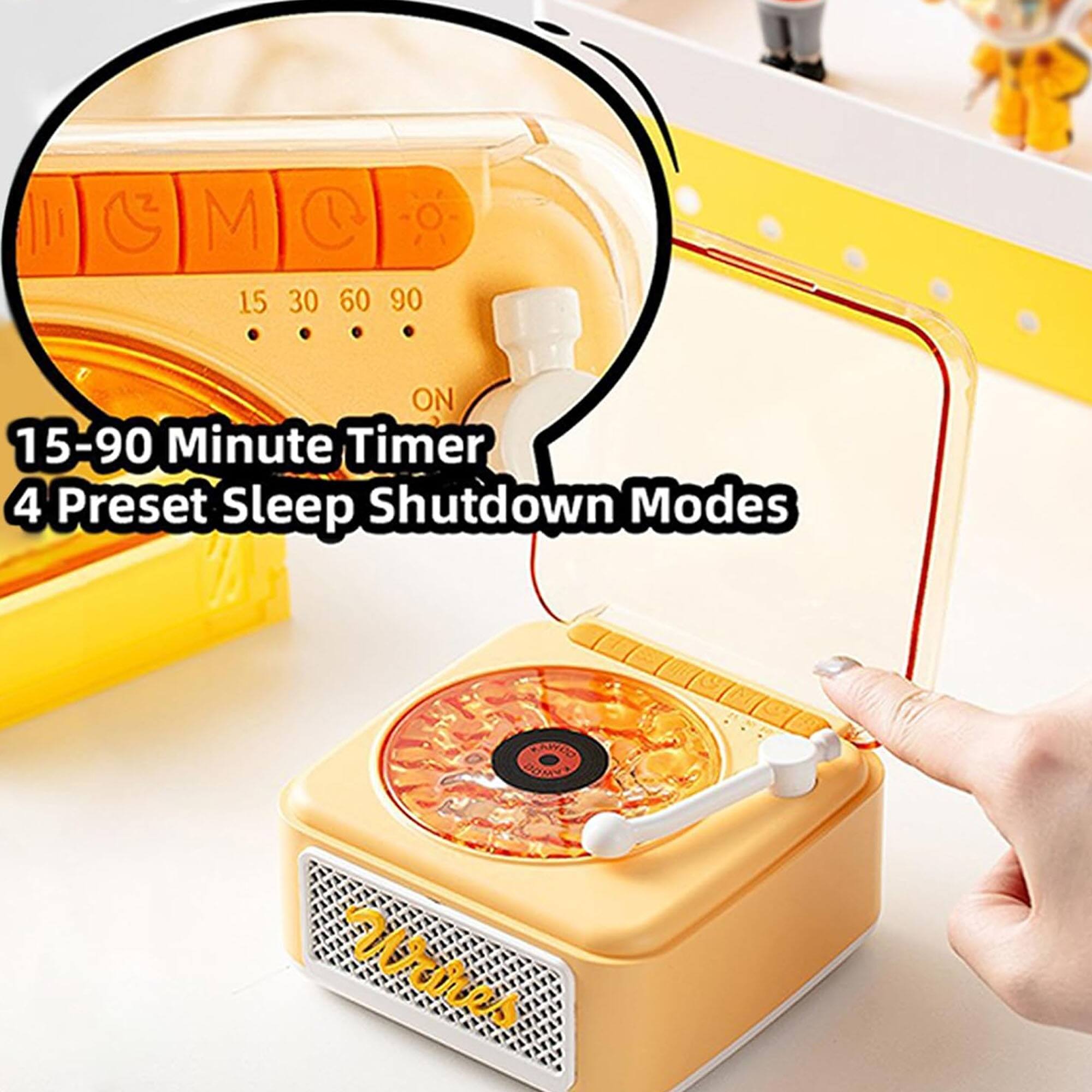 MGMO II C M C 15 30 60 90 ON 15-90 Minute Timer 4 Preset Sleep Shutdown Modes