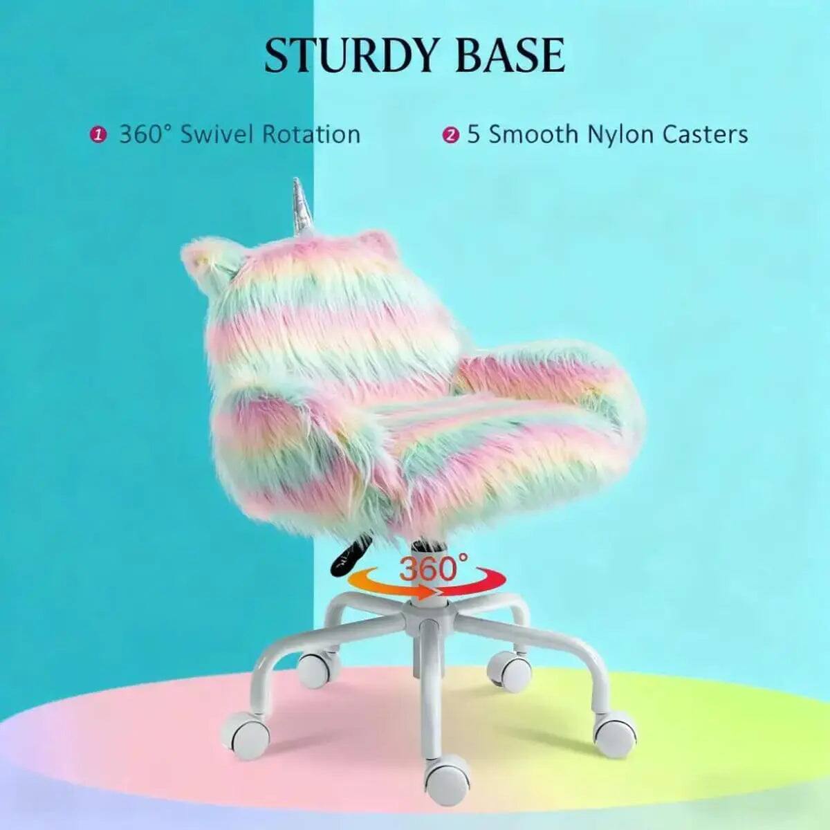 STURDY BASE

1. 360° Swivel Rotation
2. 5 Smooth Nylon Casters
