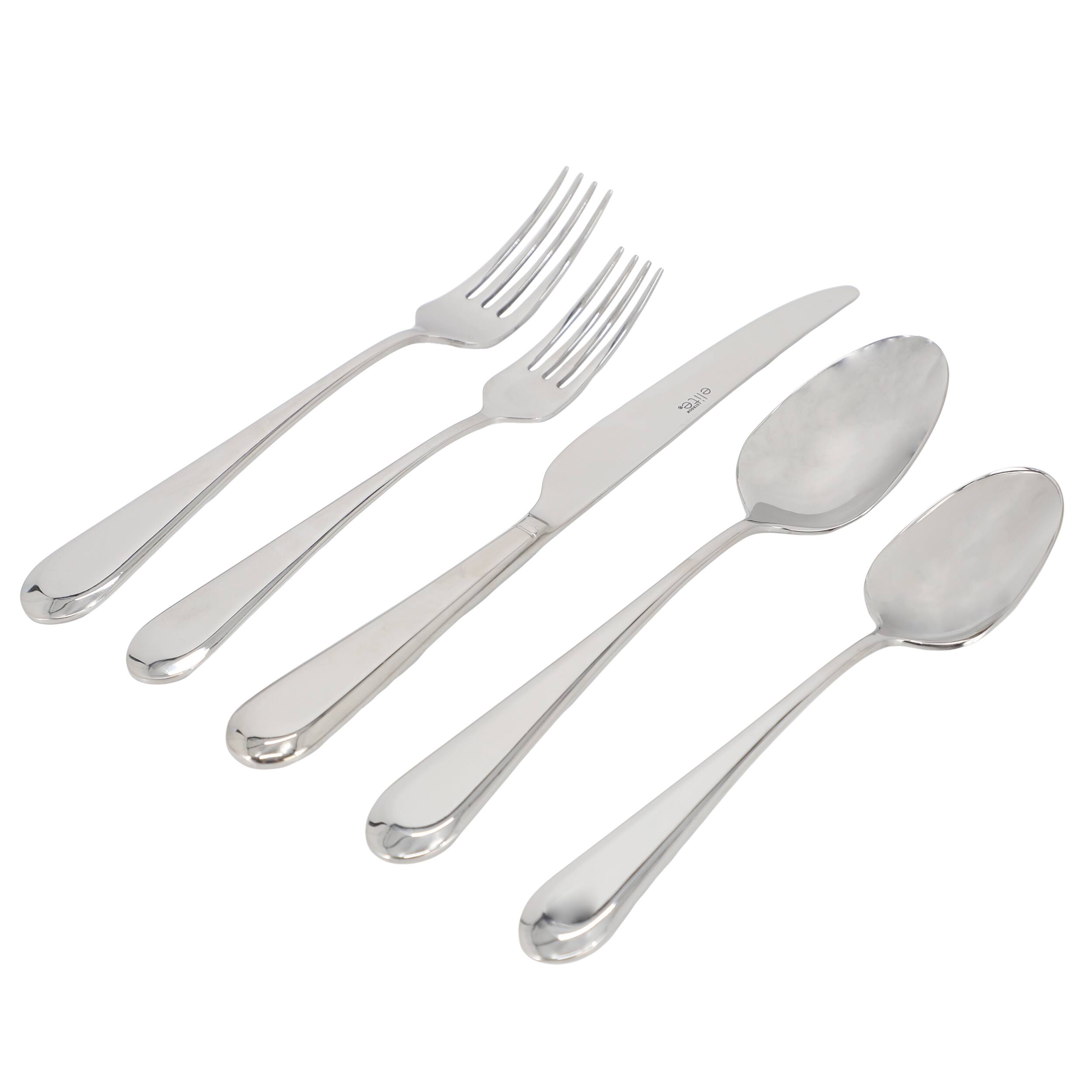 Gibson - Elite Claudine 20 Piece Stainless Steel Flatware Set - Silver