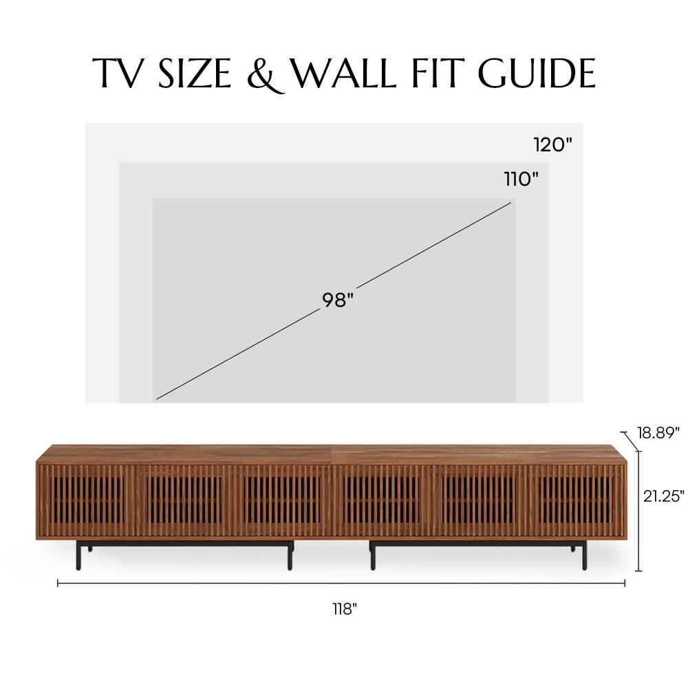 TV SIZE & WALL FIT GUIDE

120"  
110"  
98"  
18.89"  
21.25"  
118"