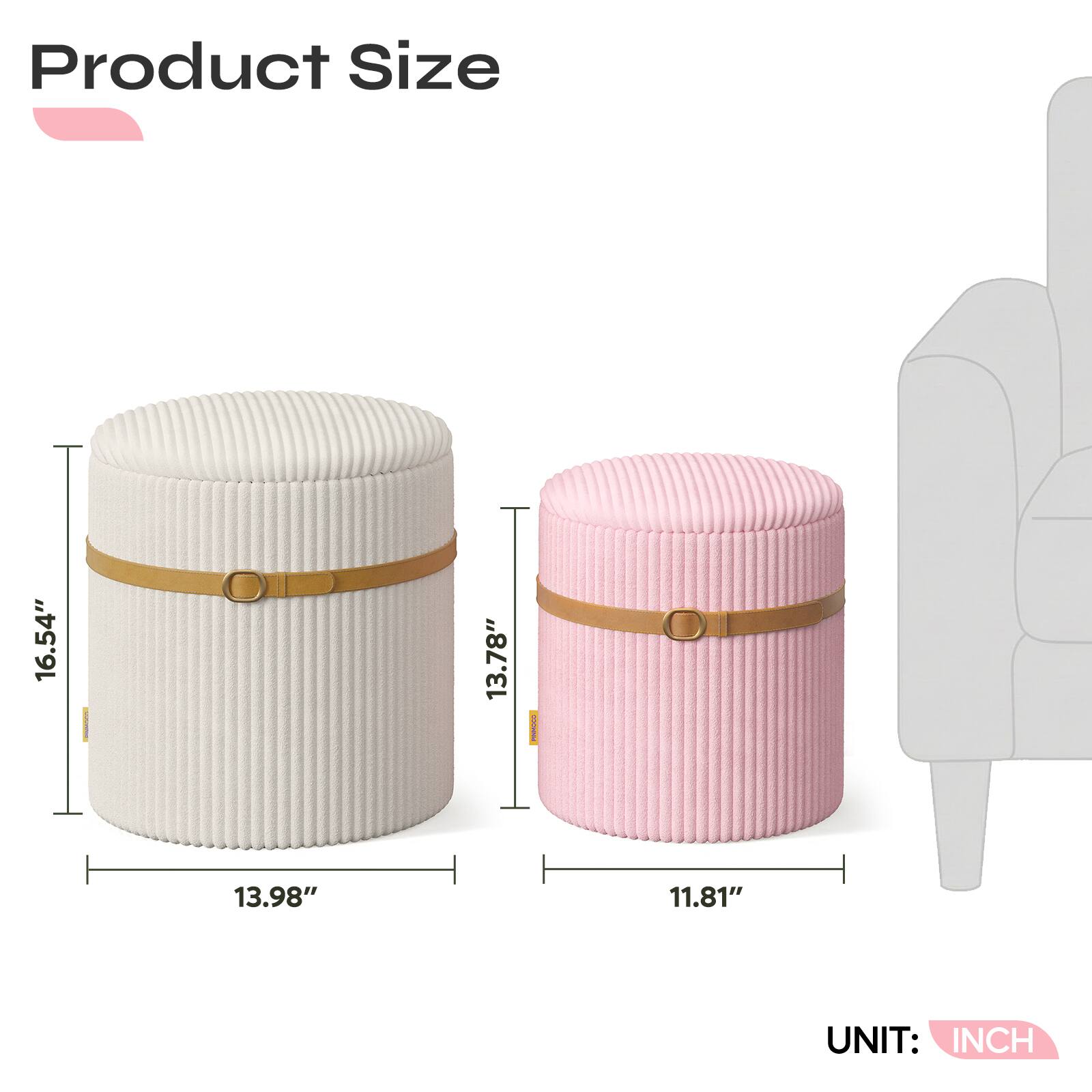 Product Size: 16.54" x 13.78" x 13.98" x 11.81"  
UNIT: INCH