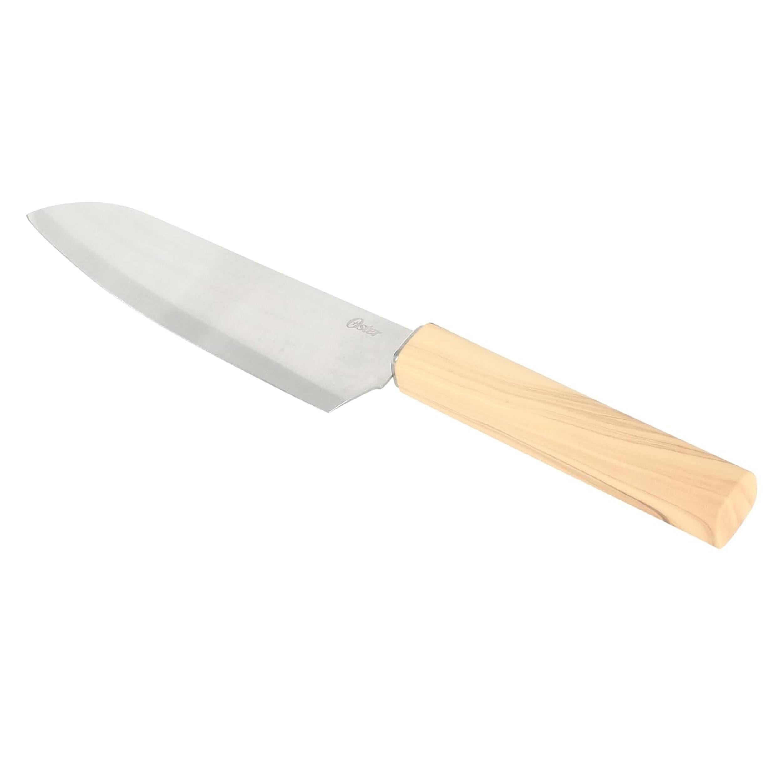 Alt View 1. Oster - Oster Huntingfield 2 Piece Stainless Steel Cutlery Set with Faux Wood Handles.