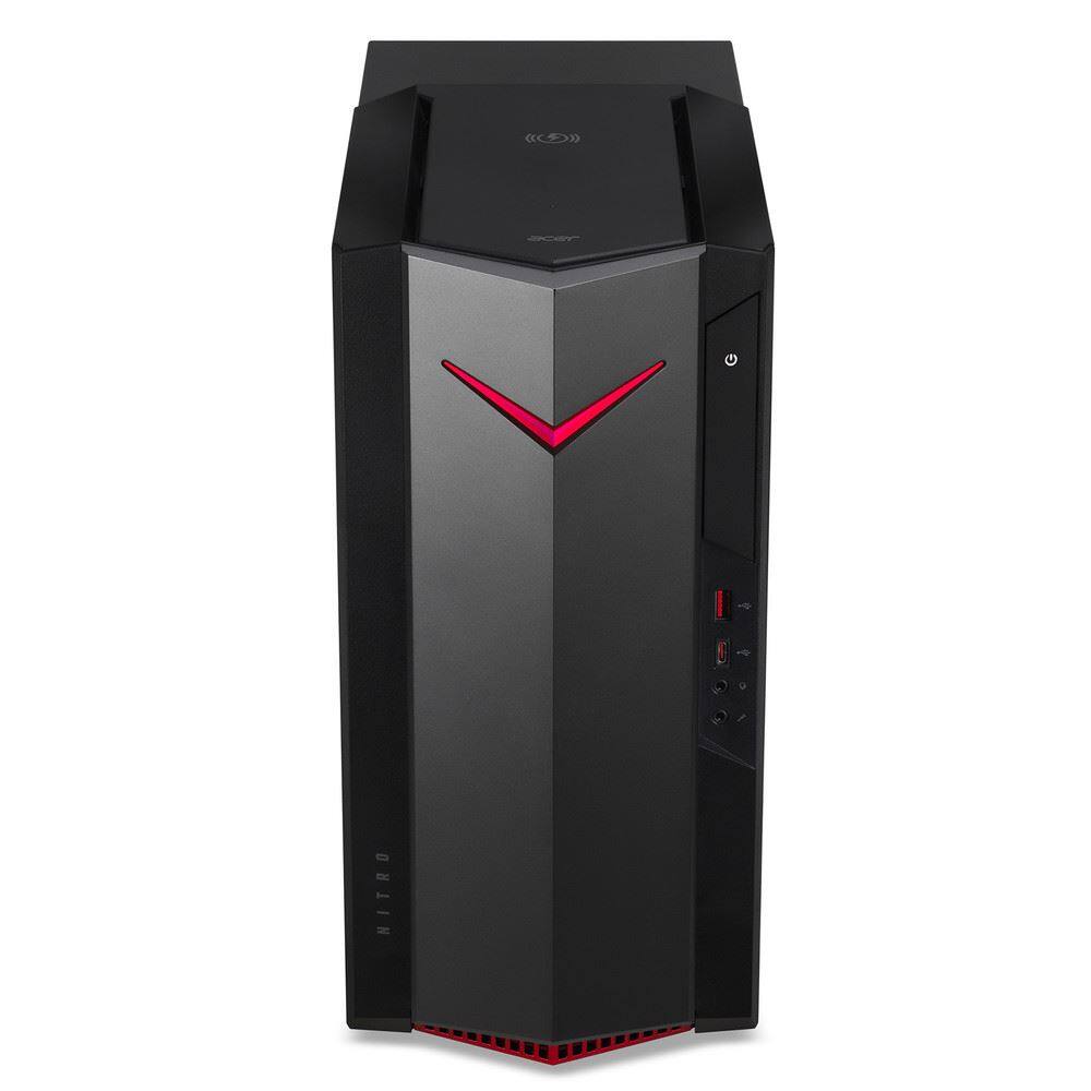 Back. Acer - Nitro 50 N50-640-UA91 Desktop 8GB RAM 512GB SSD Intel Core i5-12400F 4.4GHz NVIDIA GeForce GTX 1650 - Black.