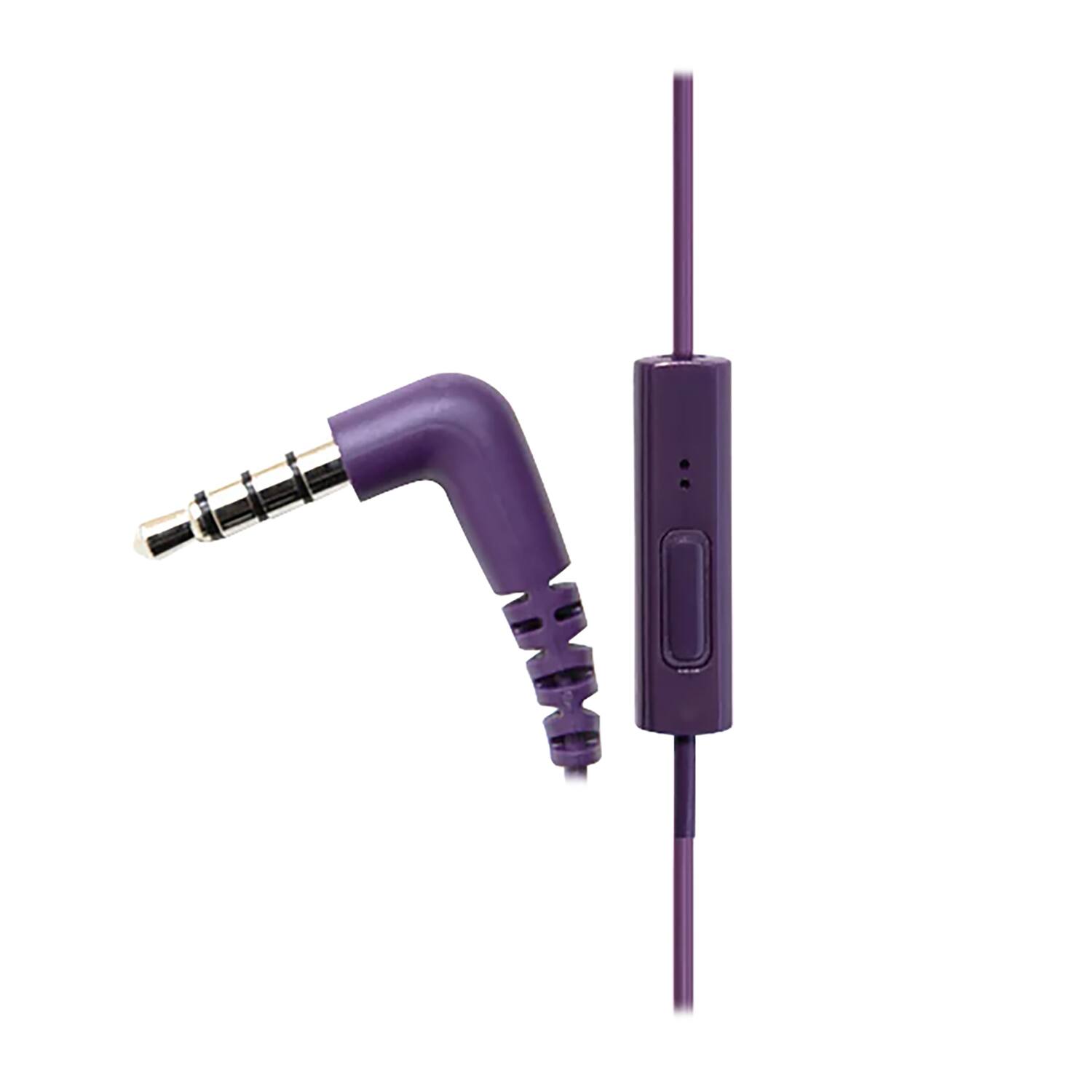 Alt View 2. Panasonic - ErgoFit In-Ear Earbud Headphones with Microphone - Metallic Purple.