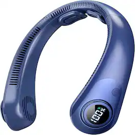 Loheer - Portable Neck Fan, Bladeless Wearable Air Conditioner, Multiple Speeds, LED Display, Hands Free Cooling
