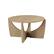 Angle. Walker Edison - Contemporary 28" Arch-Base Round Coffee Table - Coastal Oak.