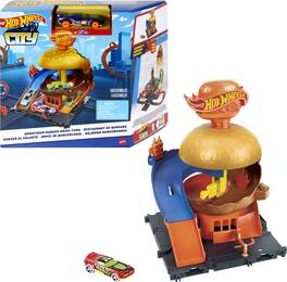 Hot Wheels City Downtown Burger Drive-Thru Playset - Collectibles - Mattel