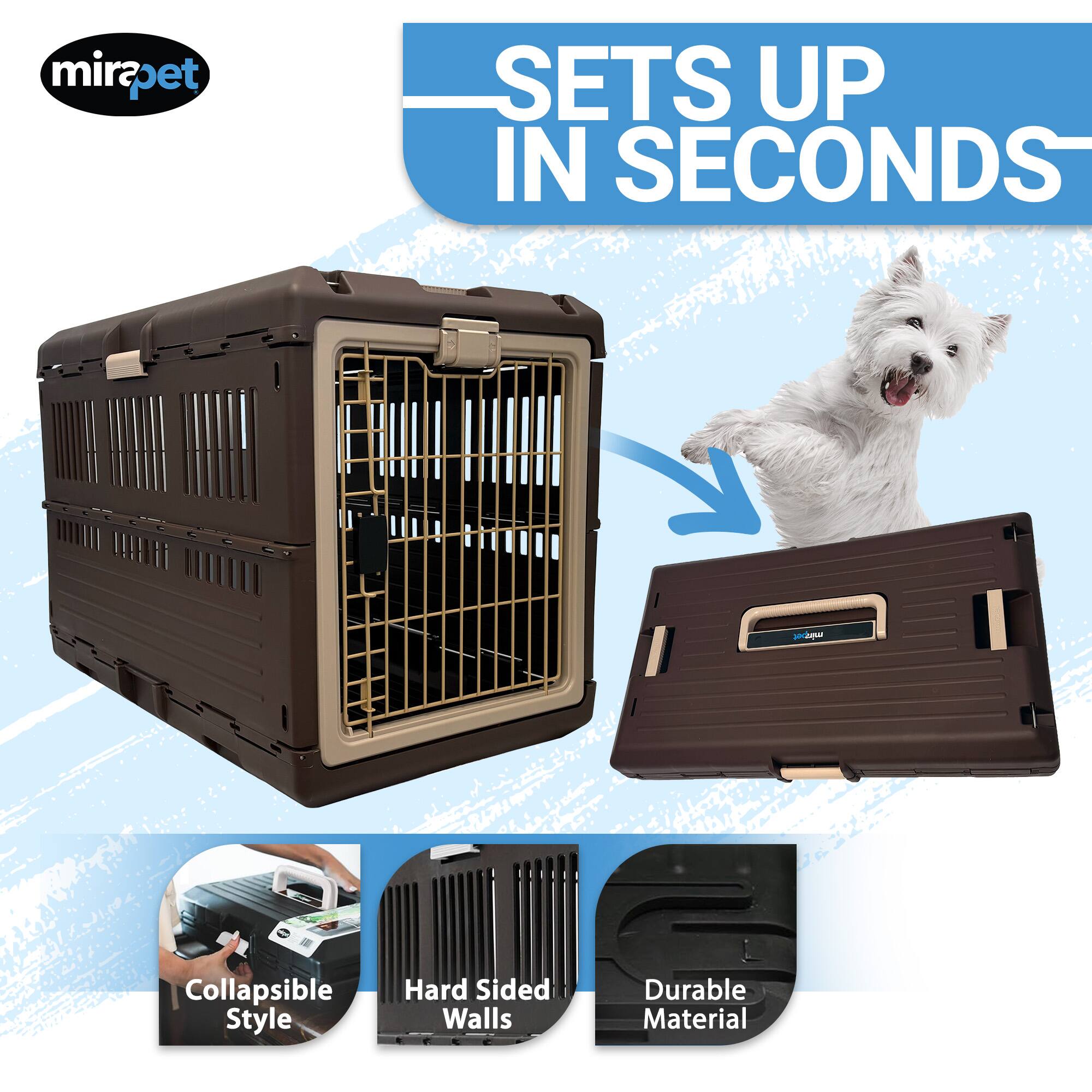 mirapet SETS UP IN SECONDS S Collapsible Style Hard Sided Walls Durable Material