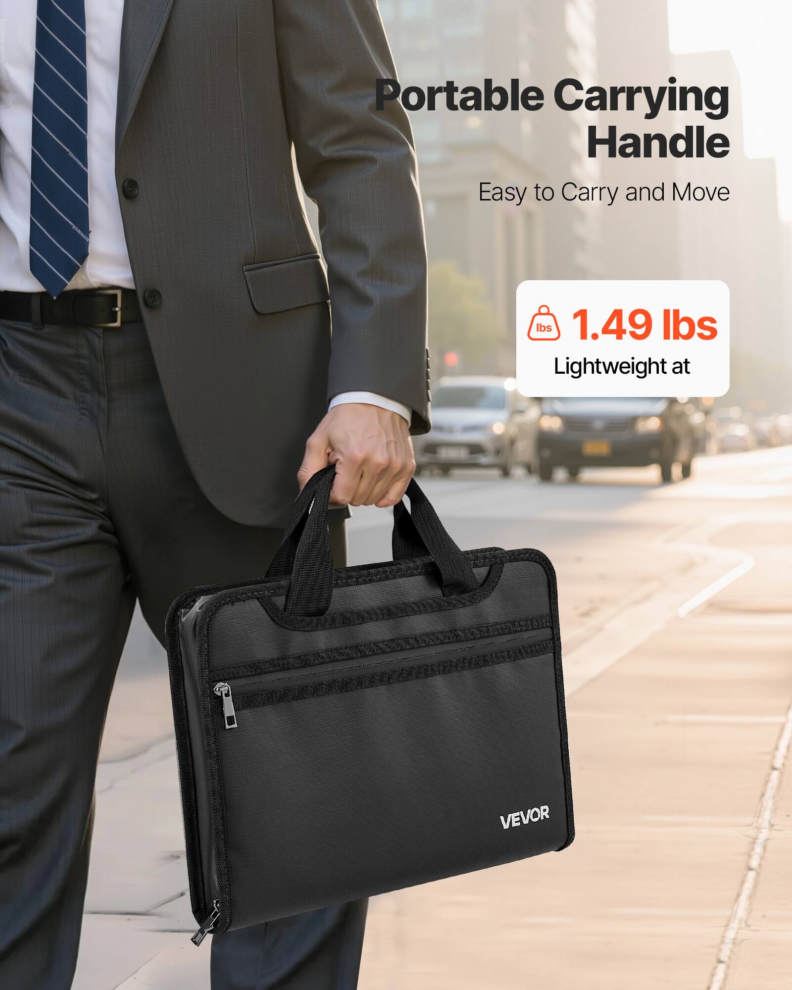 Portable Carrying Handle  
Easy to Carry and Move  

1.49 lbs  
Lightweight at  

VEVOR