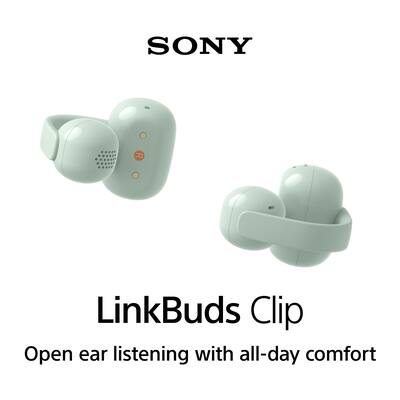 Sony LinkBuds Clip Truly Wireless Open Earbuds Green WFLC900/G Sony LinkBuds Clip Truly Wireless Open Earbuds Green WFLC900/G