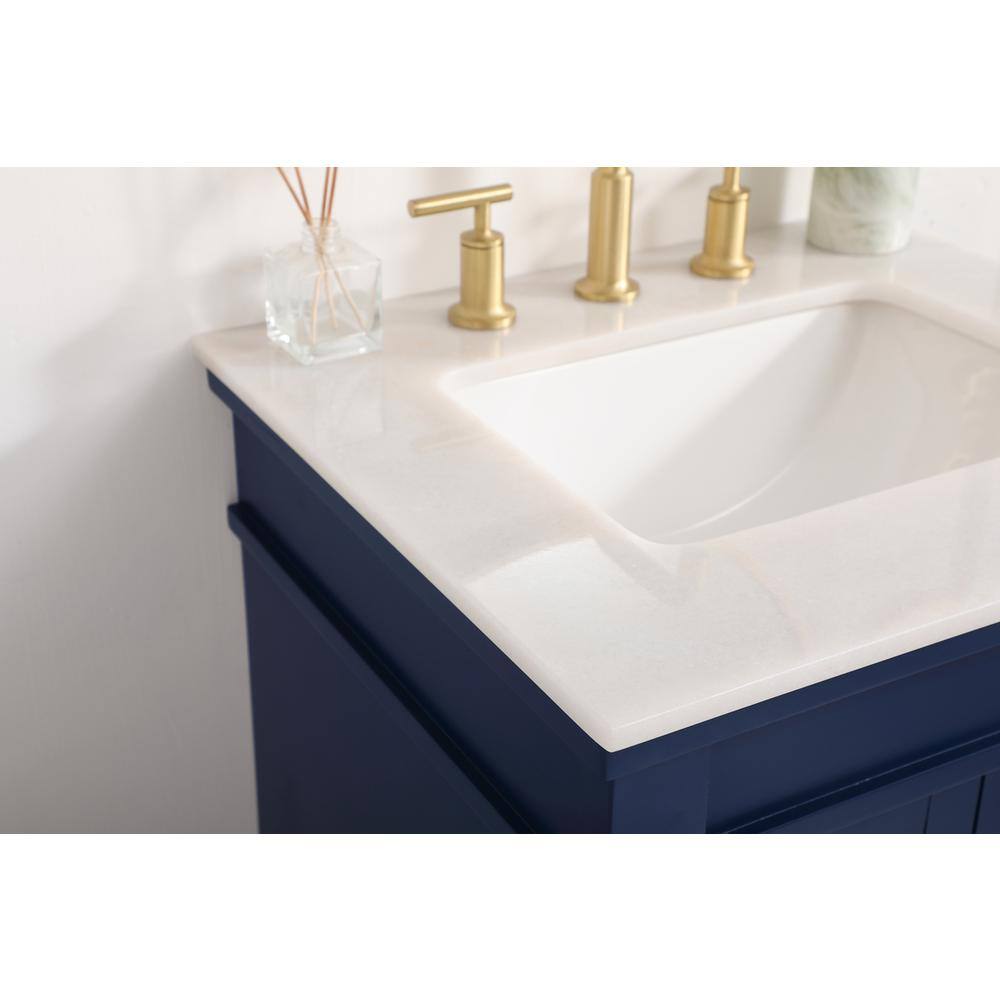 Alt View 6. Elegant Kitchen and Bath - 24 inch Single bathroom vanity in blue - Blue.