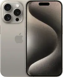 Apple - Pre-Owned Excellent iPhone 15 Pro 5G 512GB - Apple Intelligence - (Unlocked) - Natural Titanium - Front_Zoom