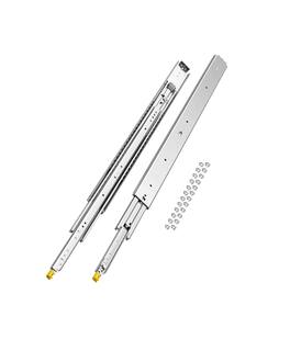 VEVOR - 1 Pair Full Extension Drawer Slides 18 20 22 28 30 32 36 38 40 44 48 52 56 60 in, 500 lbs Load Capacity Locking Drawer - Silver