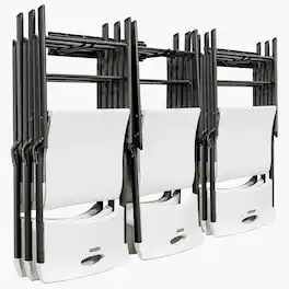 RaxGo - Chair Storage Rack, Heavy Duty, Wall-Mounted Folding Chair Rack Organizer and Hanger System - Black