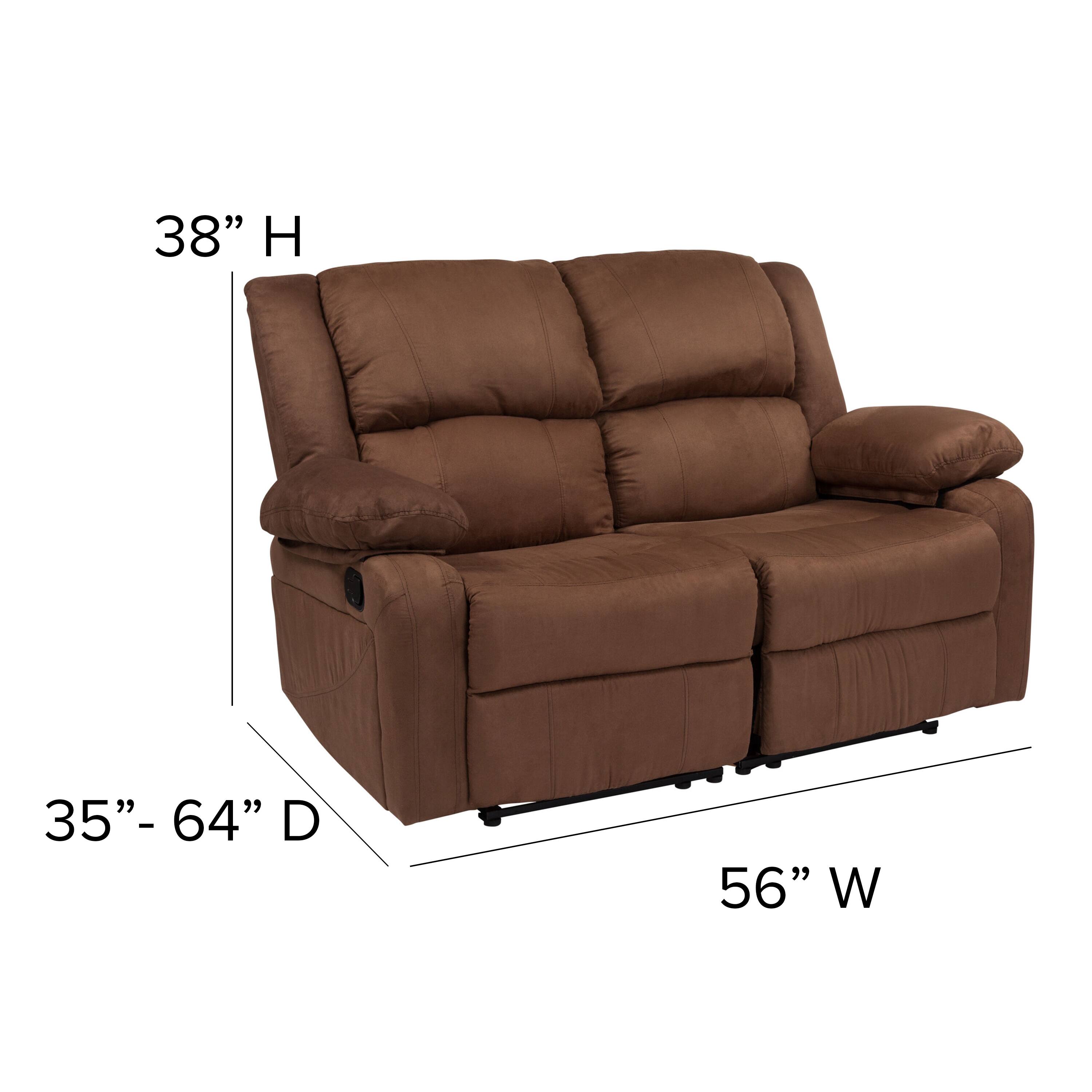 38" H  
35" - 64" D  
56" W