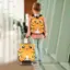 Alt View 11. Costway - 2PCS Kids Carry On Luggage Set 16'' Tiger Rolling Suitcase with 12'' Backpack Travel Yellow - Yellow＋Black.
