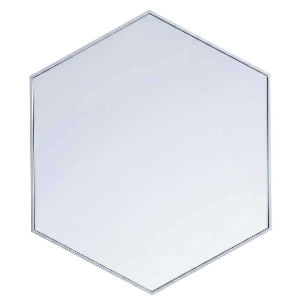 Elegant Decor - Metal frame hexagon mirror 38 inch in - Silver price history on PriceWatchPro