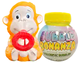 BUBBLE BONANZA - Lil Squeezers with 3.5 ounces solution - Monkey