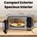 Compact Exterior Spacious Interior
13.1 inches
17.74 inches
9.43 inches