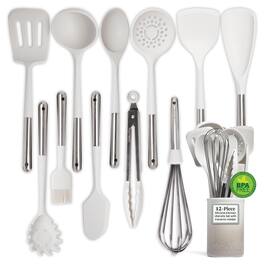 Larder & Vine - 12 Piece Kitchen Cooking Utensil Set - French Gray