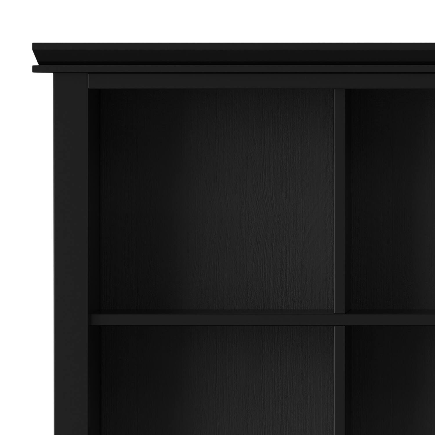 Alt View 5. Simpli Home - Artisan SOLID WOOD 48 inch x 57 inch Transitional 12 Cube Storage in Black - Black.
