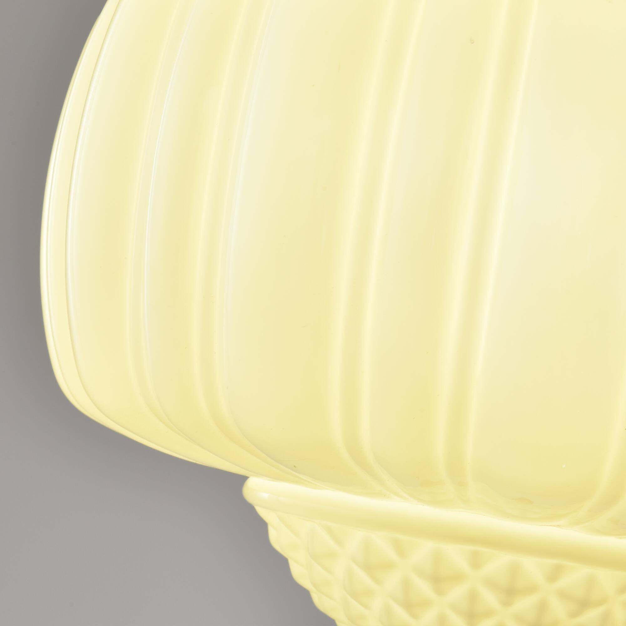 Alt View 7. Parrot Uncle - 13-Inch Vintage White Ribbed Opal Glass 3-Light Schoolhouse Pendant Ceiling Light - Gold.