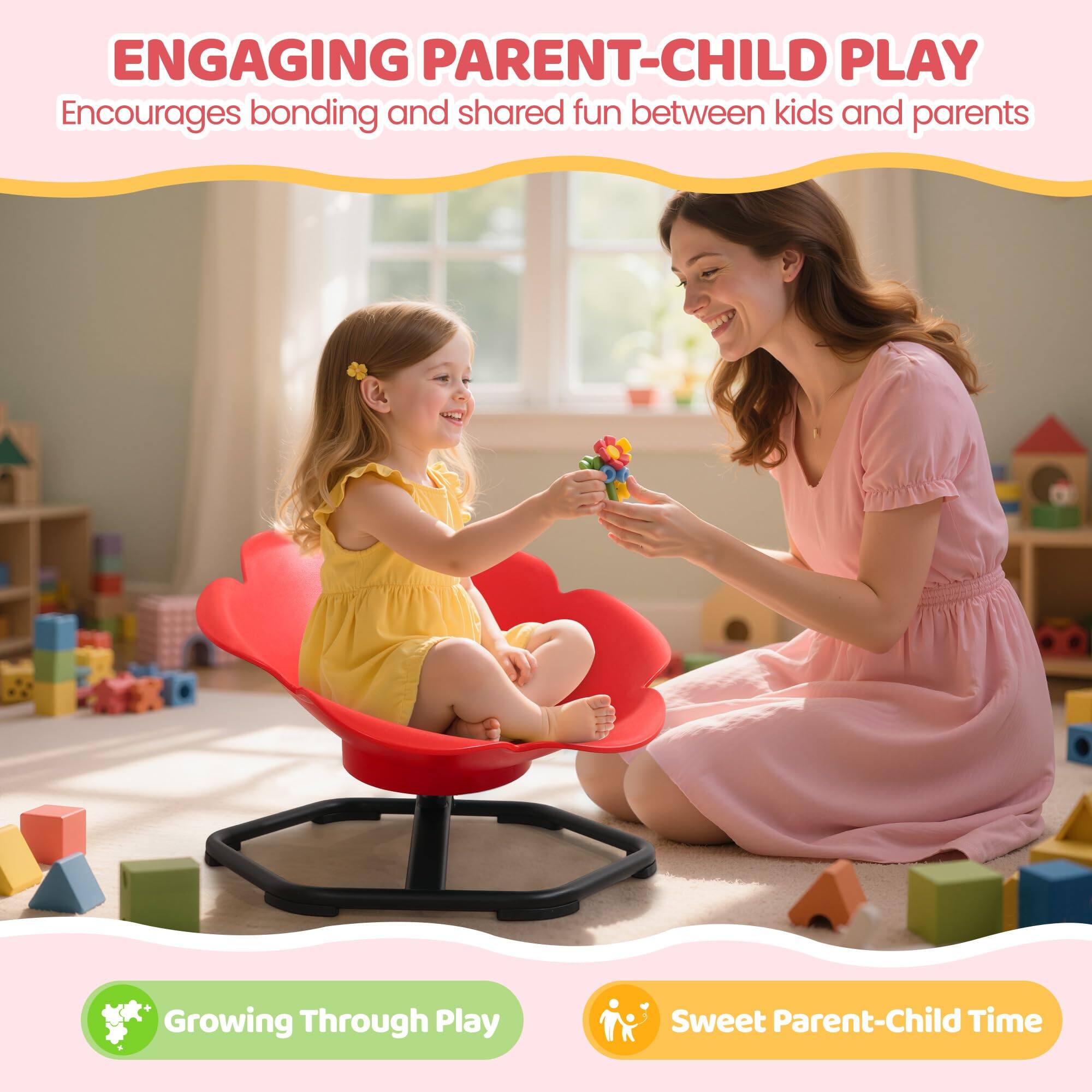 ENGAGING PARENT-CHILD PLAY  
Encourages bonding and shared fun between kids and parents  

Growing Through Play  
Sweet Parent-Child Time
